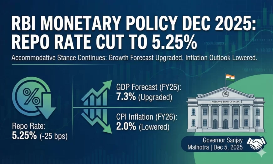 RBI Cuts Rate to 5.25%: Cheaper Loans & GDP Boost (Dec 2025)